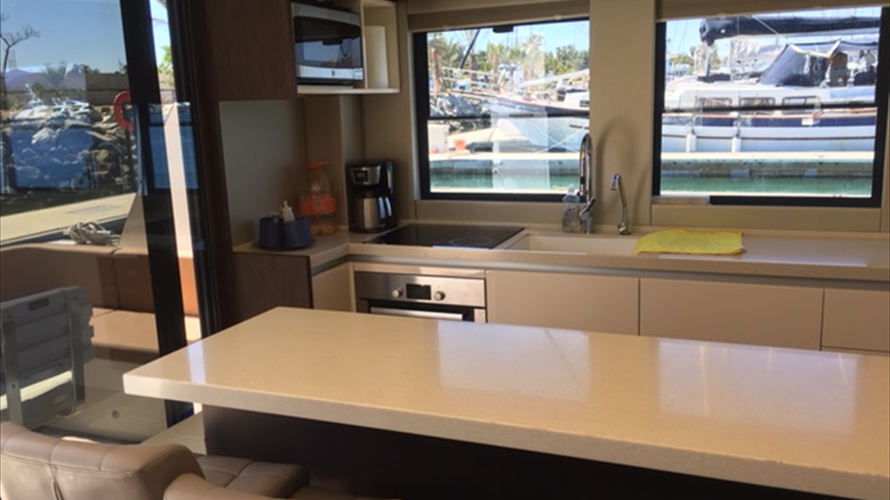 Galley, Salon and Restrooms
